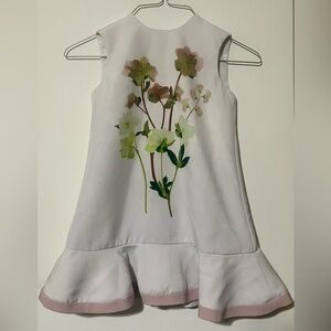 Victoria Beckham Floral White Girls Dress Size XS